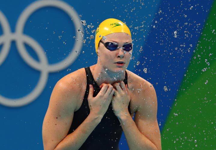 Cate Campbell départ 100 m nage libre Rio 2016 Cate Campbell départ 100 m nage libre Rio 2016 - son échec